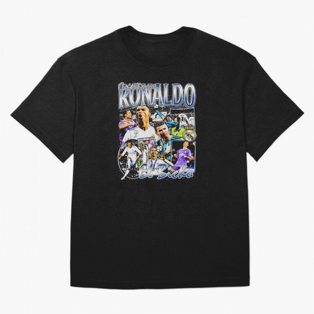 Cristiano Ronaldo El Bicho Oversized T-Shirt Mark Match Day Hype around FIFA World Cup 2026 Group Stage, CR7, England, Match Day Excitement, Supporter Culture, Golden Goals and Global Football Passion; Perfect for Supporters Who Want Bold Football