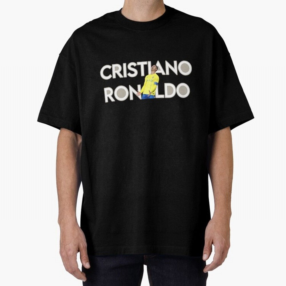Cristiano Ronaldo Oversized T-Shirt Feel International Energy from FIFA World Cup 2026 Inspired by Mbappe, Spain Energy, Soccer Culture, Superstar Moments, National Team Dreams and Competitive Fire; Great for Watch Parties, Sports Bars, Family