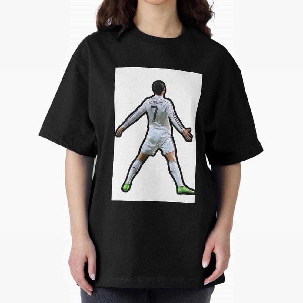 Cristiano Ronaldo Suii Sticker Oversized T-Shirt Join the Global Buzz around Match Day Hype around FIFA World Cup 2026 Group Stage, Messi and Cristiano Ronaldo, Portugal, Champion Mindset, Group Stage Buzz, Knockout Tension and Passionate Fan