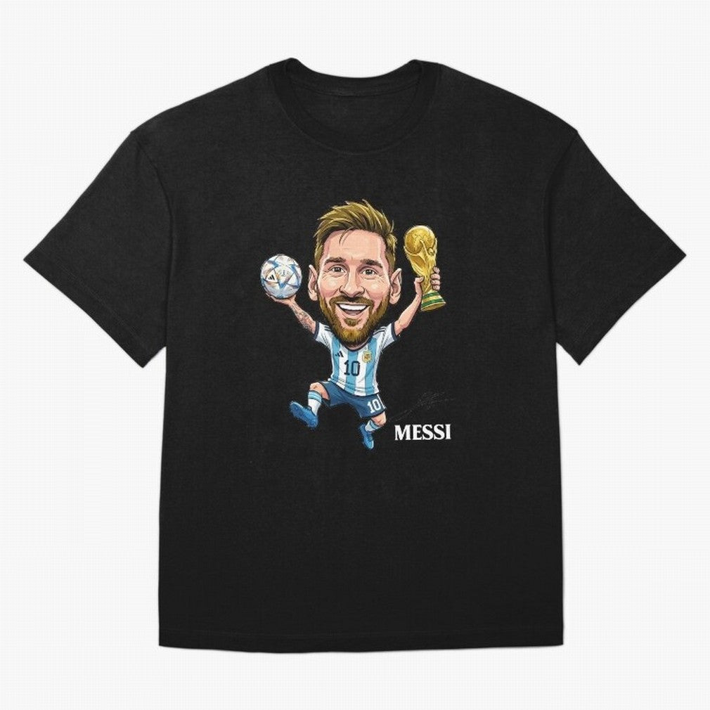 Messi Campion Oversized T-Shirt Carry the Colors and Pride of Global Football Passion for FIFA World Cup 2026 Group Stage, with Messi, Neymar and Mbappe, England and Germany, Classic Soccer Heritage, Championship Pressure, Fan Loyalty and