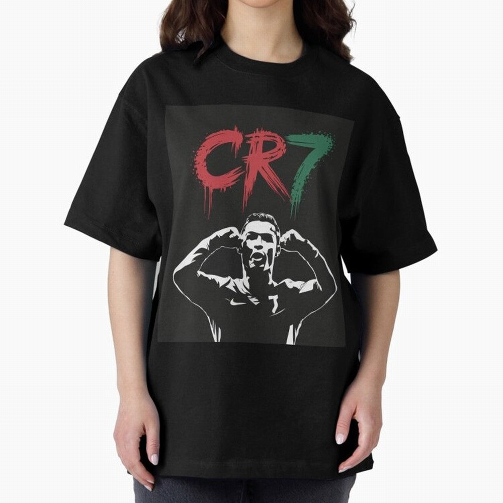 Cristiano Ronaldo CR7 T-shirt Design Oversized T-Shirt Celebrate the Stars of Match Day Hype around FIFA World Cup 2026 USA Canada Mexico, Neymar, Haaland and Cristiano Ronaldo, France, Supporter Pride, Iconic Celebrations, Legendary Names and