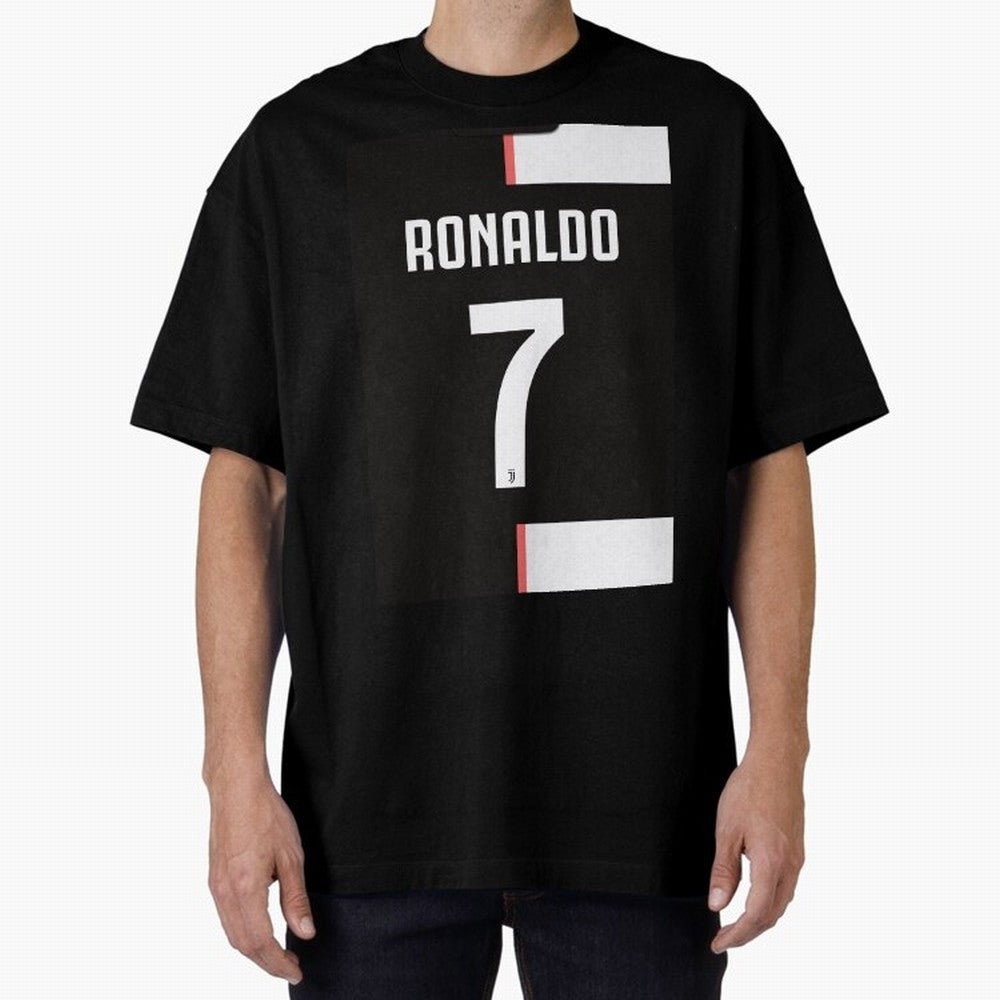 Ronaldo 7 Juventus 19-20 Retro Jersey Oversized T-Shirt Bring Home Match Day Hype around FIFA World Cup 2026, Mbappe, Argentina and Brazil, Stadium Chants, National Pride, Trophy Dreams and Unforgettable Football Memories; Built for Supporters