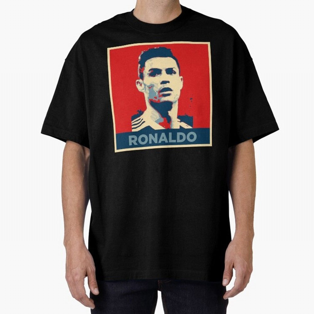 Cristiano Ronaldo Obama Style Oversized T-Shirt Represent the Passion of Global Football Passion for FIFA World Cup 2026 USA Canada Mexico, Connected to Messi, Neymar and Mbappe, Spain and Netherlands, Stadium Chants, National Pride, Trophy Dreams