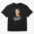 Cristiano Ronaldo Portrait Oversized T-Shirt Mark FIFA World Cup 2026 Group Stage Spirit, Connected to Brazil, Portugal and Argentina, Mbappe and Neymar, Classic Soccer Heritage, Championship Pressure, Fan Loyalty and International Pride; Made for