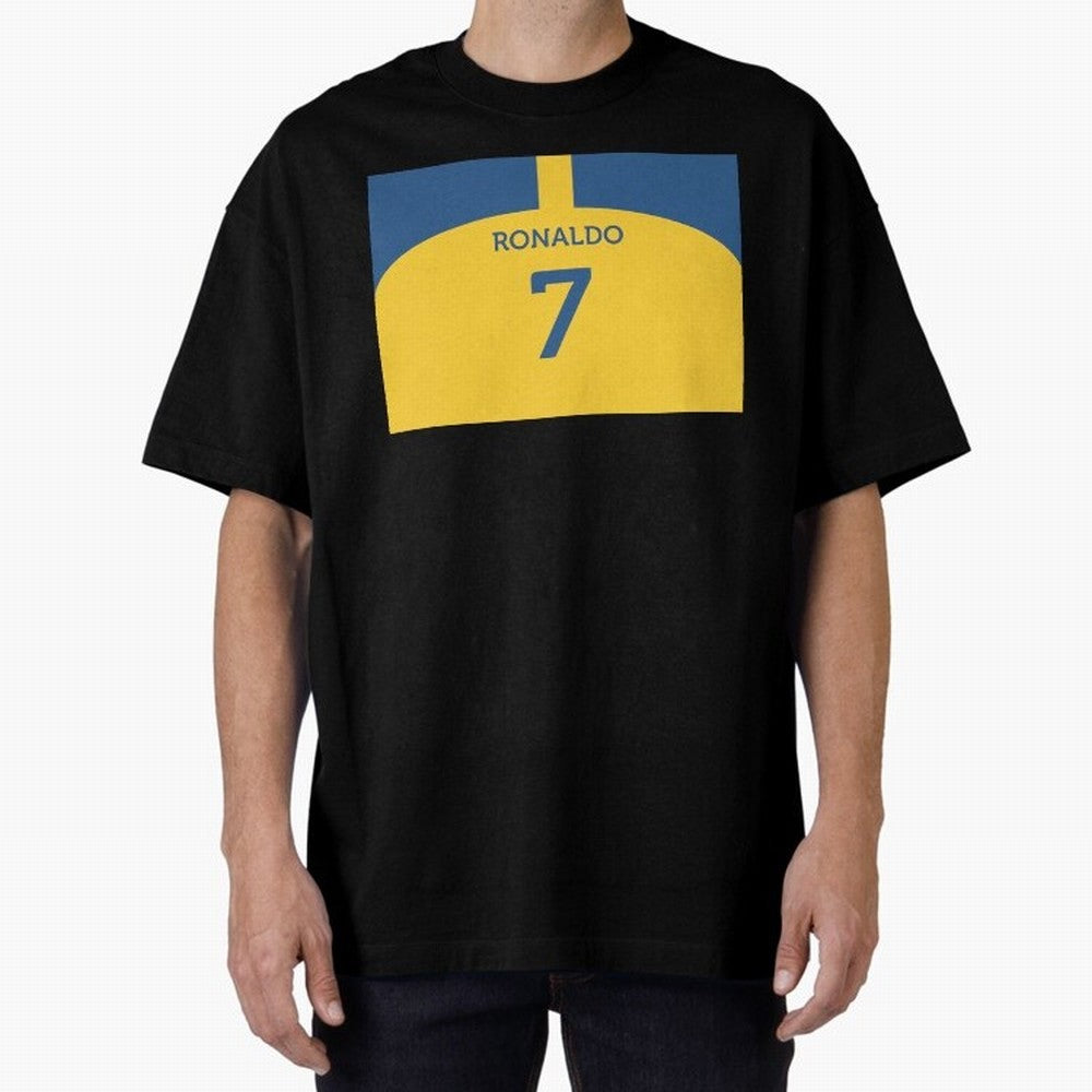 Cristiano Ronaldo Al Nassr Fc Oversized T-Shirt Share FIFA World Cup 2026 USA Canada Mexico Filled with Haaland and Mbappe, England, France and Netherlands Energy, Championship Spirit, Famous Goals, Roaring Crowds and International Football Unity;