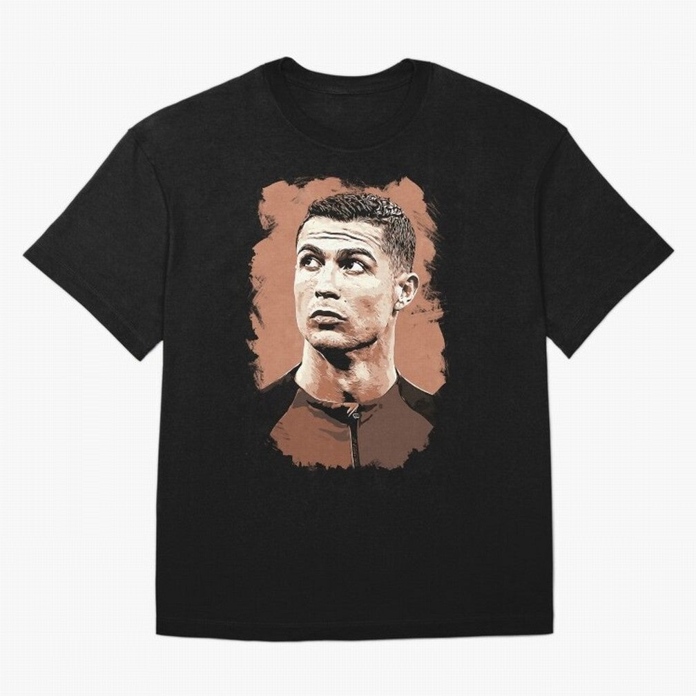 Cristiano Ronaldo Vexel Painting Oversized T-Shirt Join Supporters Worldwide for FIFA World Cup 2026 USA Canada Mexico for Fans of CR7 and Messi and France, Bringing Football Passion, Legendary Performances, Festival Vibes and Supporter Community;