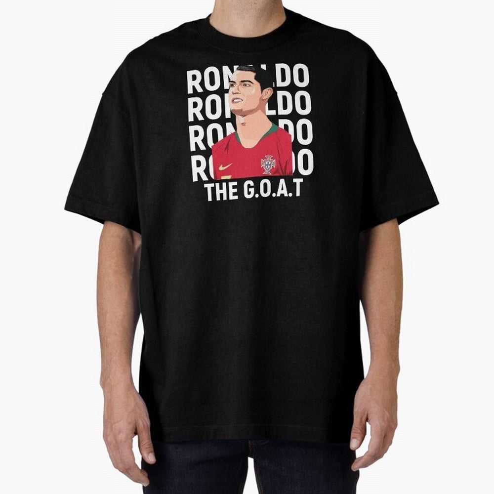 Ronaldo The Goat Oversized T-Shirt Live for the Drama of FIFA World Cup 2026 for Fans of Neymar and Brazil, Bringing Fan Favorite Moments, National Team Passion, Big Match Drama and Soccer History; Ideal for Fans Who Follow Messi, Cristiano