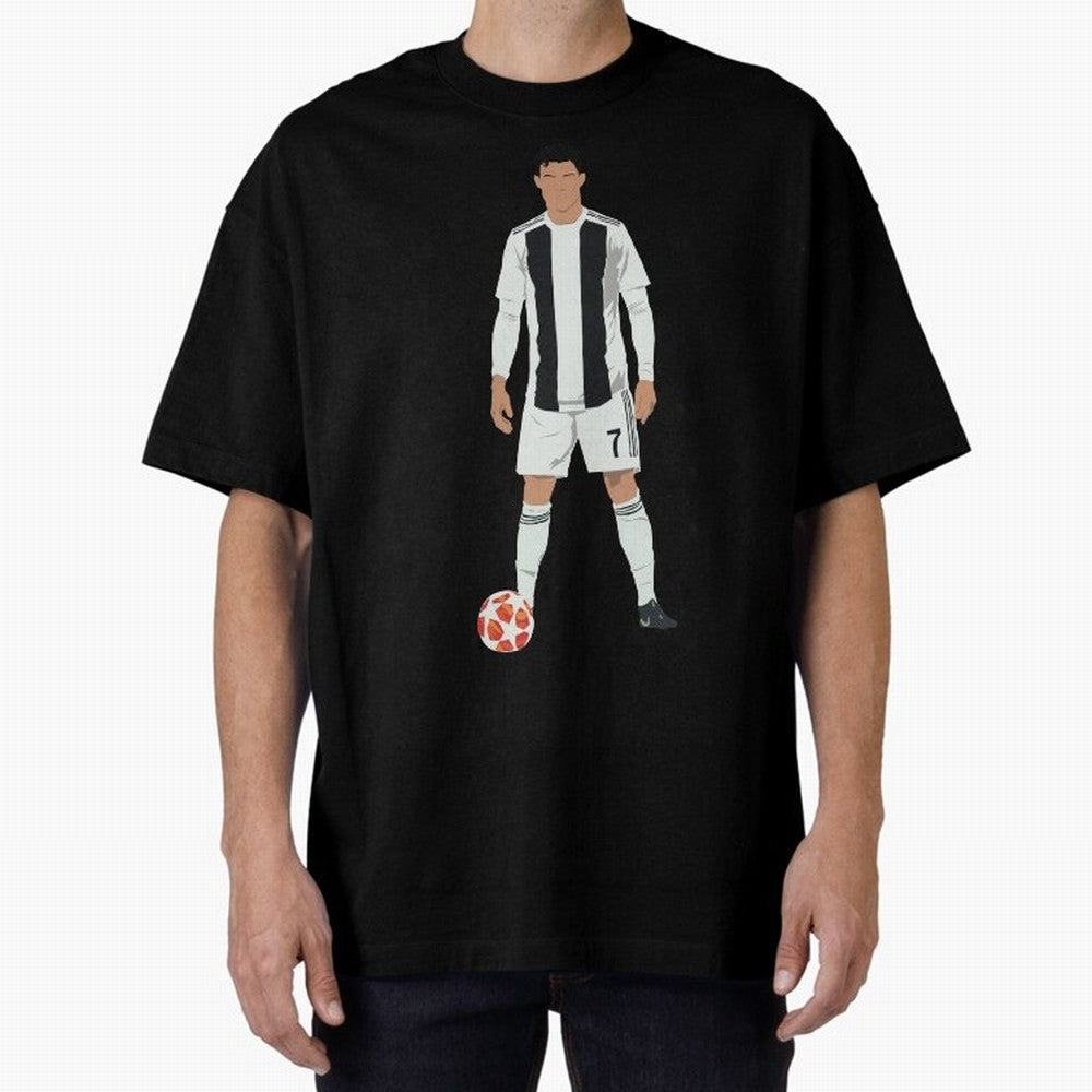 Ronaldo Stance Oversized T-Shirt Stand with FIFA World Cup 2026 Group Stage for Fans of Messi and Cristiano Ronaldo and France, Bringing Champion Mindset, Group Stage Buzz, Knockout Tension and Passionate Fan Culture; Perfect for People Who Love