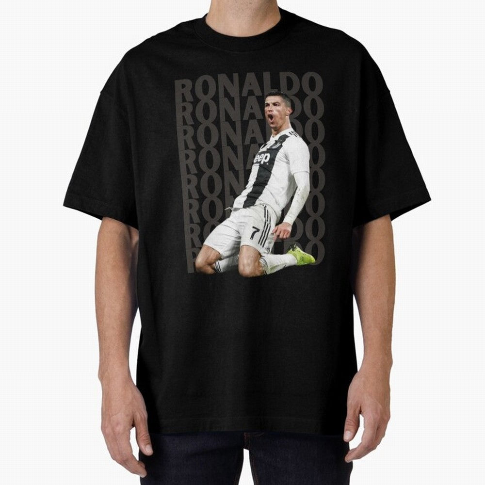 Cristiano Ronaldo | Portugal | Football | GOAT | Juventus Oversized T-Shirt Cheer through Every Moment of FIFA World Cup 2026 Spirit, Highlighting England and Germany, CR7 and Messi, Stadium Memories, Football Loyalty, International Chants and