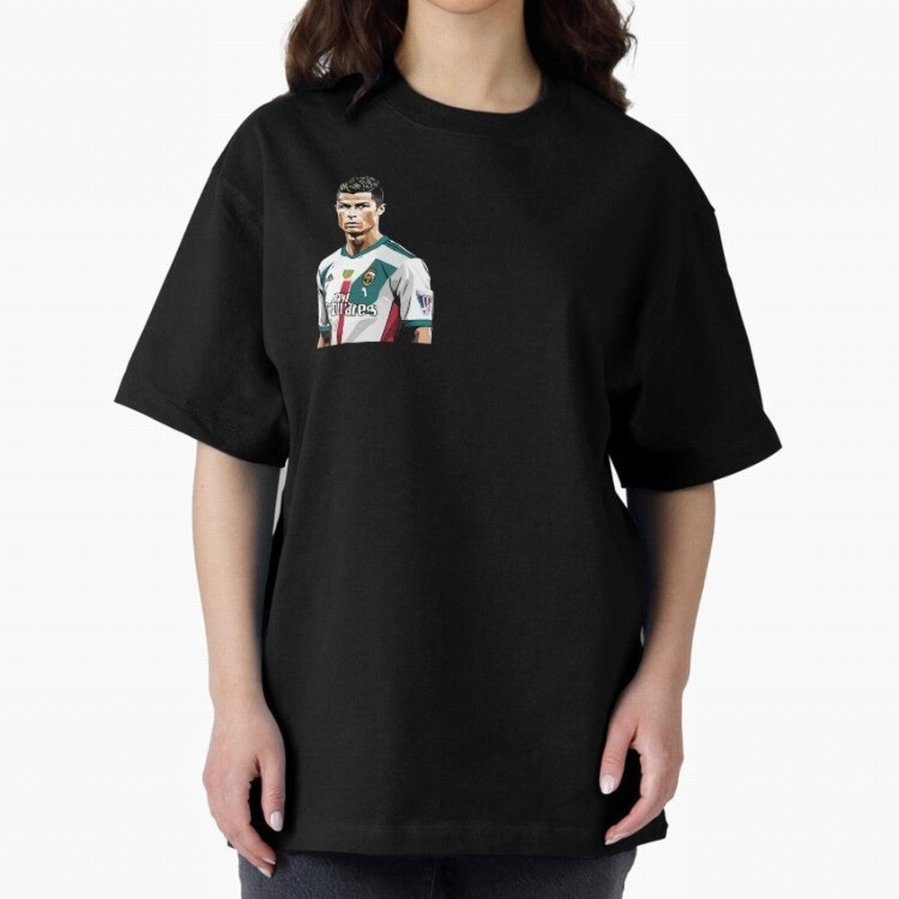 Cristiano Ronaldo Oversized T-Shirt Celebrate the Road through Match Day Hype around FIFA World Cup 2026, Neymar, England and Germany, Global Supporter Spirit, Legendary Goals, National Colors and Tournament Celebration; Made for Die Hard