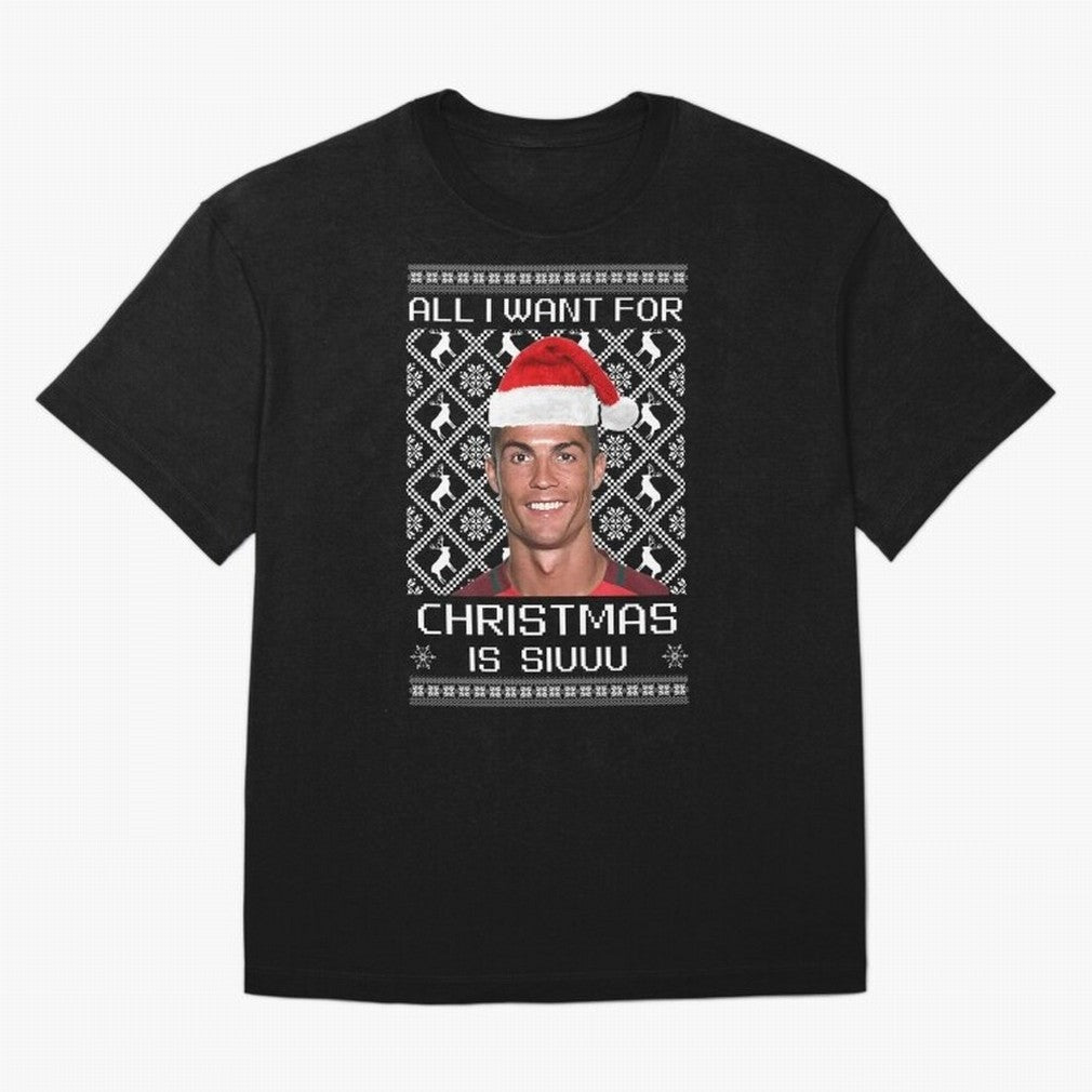 Cristiano Ronaldo Siuuu Christmas Oversized T-Shirt Show Support during FIFA World Cup 2026 USA Canada Mexico Built around Cristiano Ronaldo, Haaland and CR7, England and Germany Energy, Football Passion, Legendary Performances, Festival Vibes and