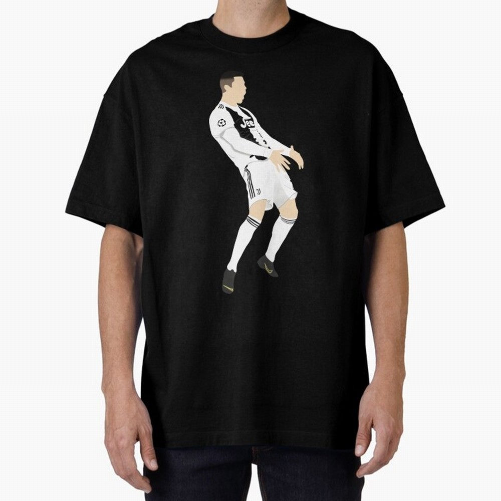 Cristiano Ronaldo Vs Atltico Oversized T-Shirt Bring Trophy Dreams to FIFA World Cup 2026 Group Stage Spirit, Centered on Brazil, Portugal and Argentina, Haaland, Vintage Soccer Flavor, Modern Football Stars, National Flags and Final Night Emotion;