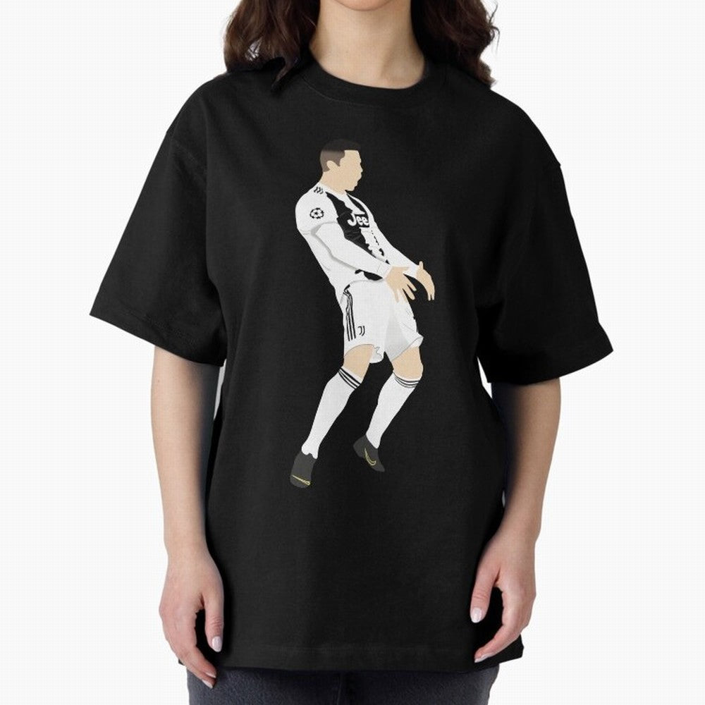 Cristiano Ronaldo Vs Atltico Oversized T-Shirt Bring Trophy Dreams to FIFA World Cup 2026 Group Stage Spirit, Centered on Brazil, Portugal and Argentina, Haaland, Vintage Soccer Flavor, Modern Football Stars, National Flags and Final Night Emotion;