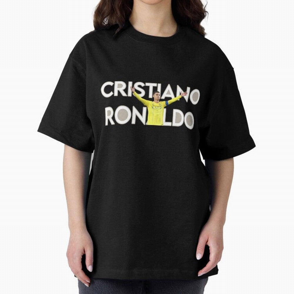 Cristiano Ronaldo Oversized T-Shirt Celebrate Fan Culture around FIFA World Cup 2026 Group Stage Connected to Mbappe, France and Portugal Energy, Global Supporter Spirit, Legendary Goals, National Colors and Tournament Celebration; Perfect for