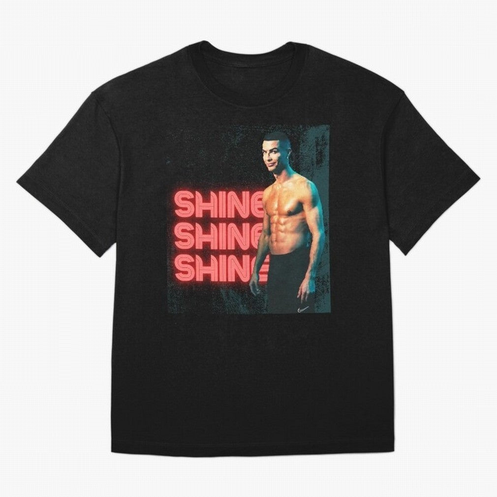 Cristiano Ronaldo Shine Oversized T-Shirt Feel the Trophy Chase of Match Day Hype around FIFA World Cup 2026, Mbappe and Neymar, Spain, Game Day Rituals, Football Legends, Country Pride and the Road to the Final; Ideal for Passionate Fans Who Love
