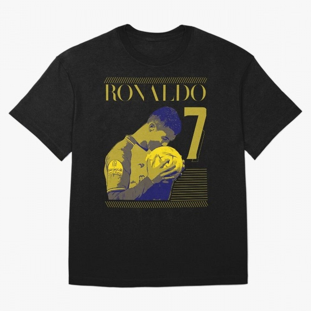 Cristiano Ronaldo Its Yellow Oversized T-Shirt Build FIFA World Cup 2026 USA Canada Mexico Spirit, Filled with Brazil, Portugal and Argentina, Messi, Goal Celebration Energy, Supporter Heritage, Football Icons and Worldwide Tournament Joy; Made for