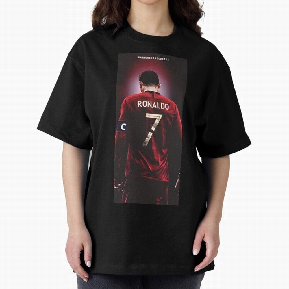 Cristiano Ronaldo Oversized T-Shirt Celebrate Unforgettable Nights in Match Day Hype around FIFA World Cup 2026 Group Stage, Messi, Spain, Fan Favorite Moments, National Team Passion, Big Match Drama and Soccer History; Ideal for Passionate Fans