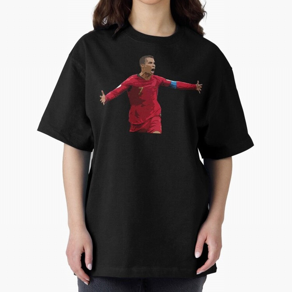 Cristiano Ronaldo Oversized T-Shirt Feel the Heartbeat of FIFA World Cup 2026 Capturing Messi, Neymar and Mbappe, Germany Energy, Classic Soccer Heritage, Championship Pressure, Fan Loyalty and International Pride; Ideal for Fans Who Follow Messi,