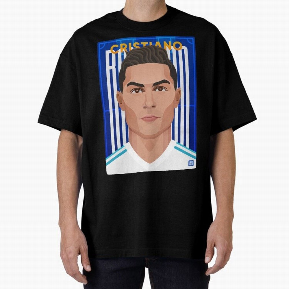 Cristiano Ronaldo (RM) | The Commander Oversized T-Shirt Cheer for FIFA World Cup 2026 USA Canada Mexico Highlighting Cristiano Ronaldo, Haaland and CR7, England and Germany Energy, Game Day Rituals, Football Legends, Country Pride and the Road to