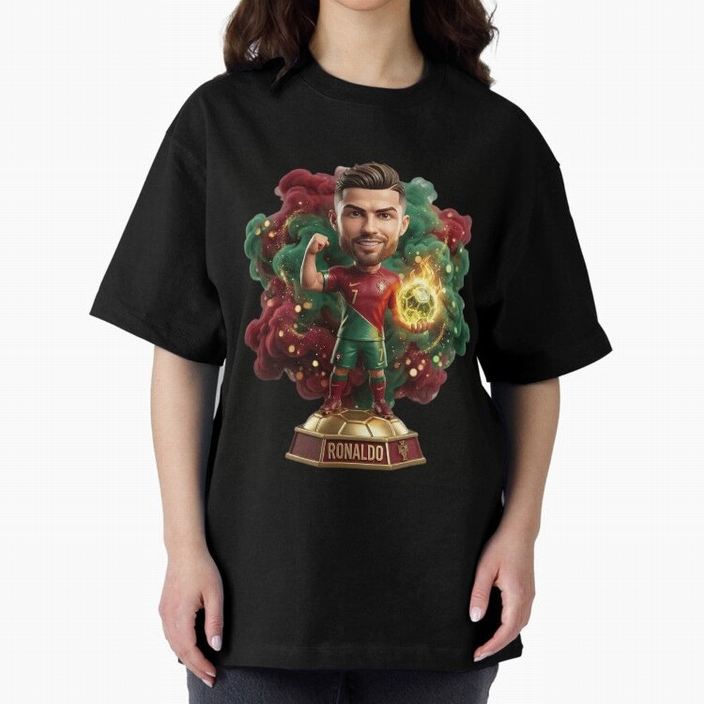 Ronaldo Portugal 2026 - Legend Soccer Chibi 3D Oversized T-Shirt Celebrate Every Goal in FIFA World Cup 2026 for Fans of CR7 and England, Bringing Stadium Chants, National Pride, Trophy Dreams and Unforgettable Football Memories; Great for Watch