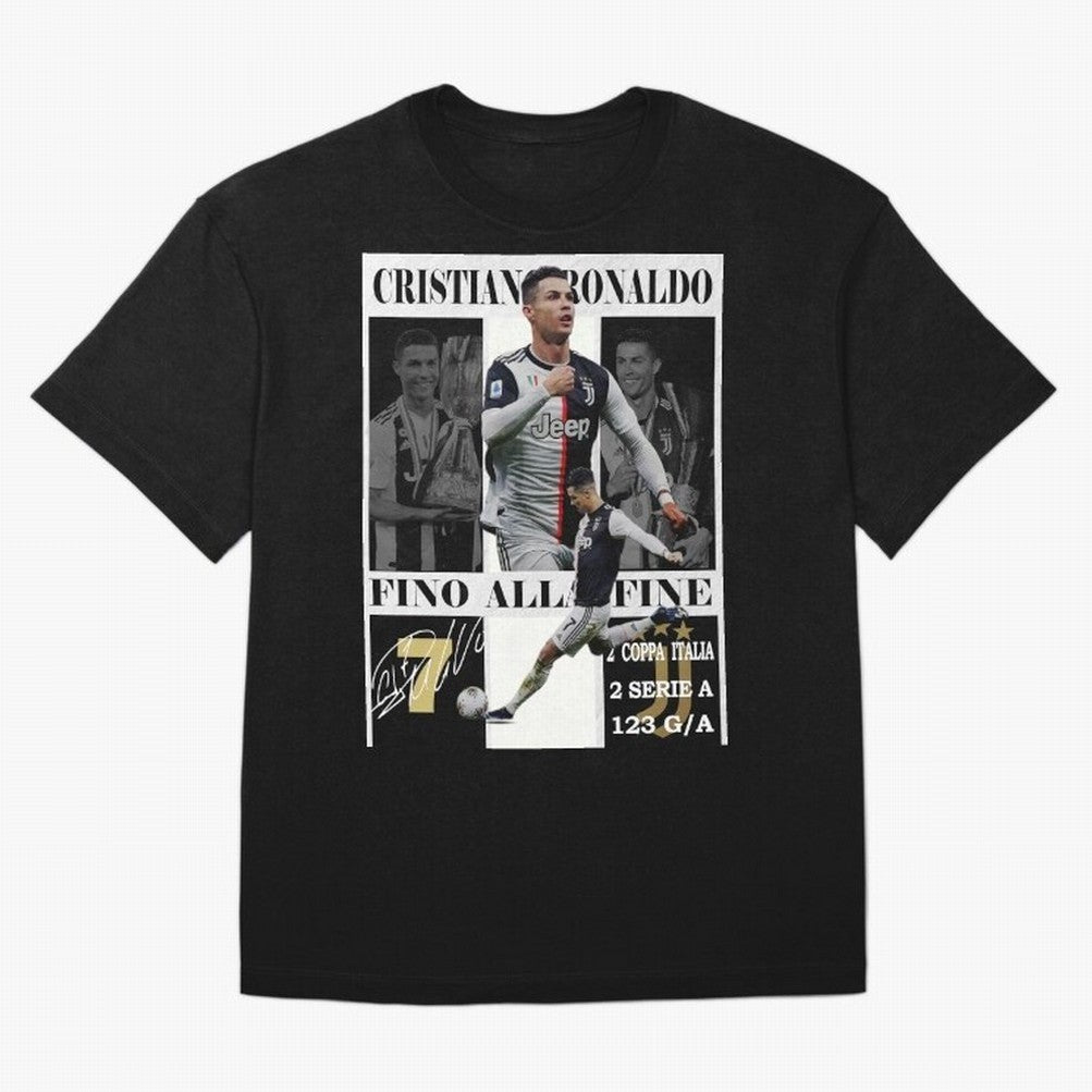 Cristiano Ronaldo Juventus Poster - Iconic CR7 Turin Fan Art Print Oversized T-Shirt Discover FIFA World Cup 2026 USA Canada Mexico for Fans of Neymar and France and Portugal, Bringing Sports Nostalgia, International Competition, Famous Players and