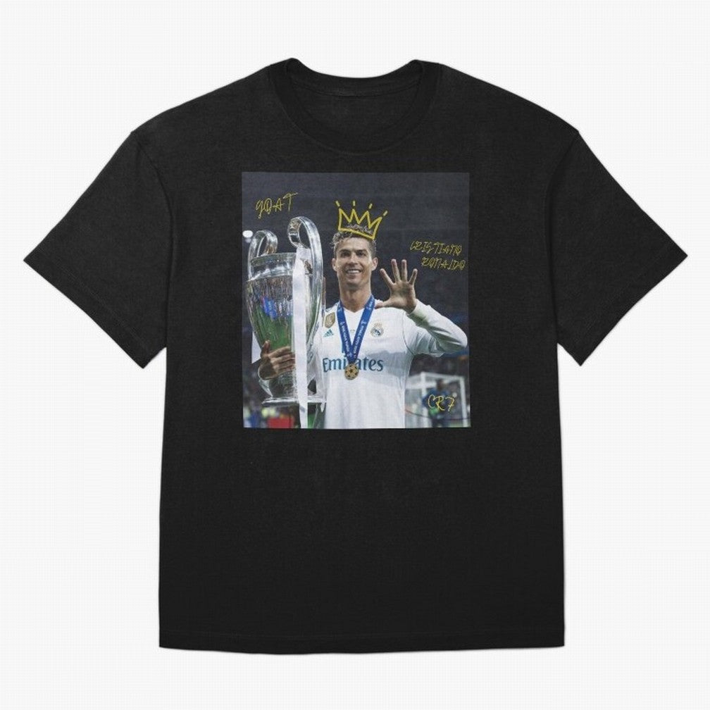 Cristiano Ronaldo- GOAT Oversized T-Shirt Cheer through Every Moment of FIFA World Cup 2026 Spirit, with England, Messi and Cristiano Ronaldo, Champion Mindset, Group Stage Buzz, Knockout Tension and Passionate Fan Culture; Great for Supporters Who