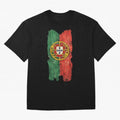 Vintage Portugal Flag Soccer Fan Design Oversized T-Shirt Relive the FIFA World Cup 2026 Journey through Haaland and Mbappe Highlights, Argentina Pride, Worldwide Fan Energy, Dramatic Goals, Stadium Lights and Championship Celebrations; Perfect for