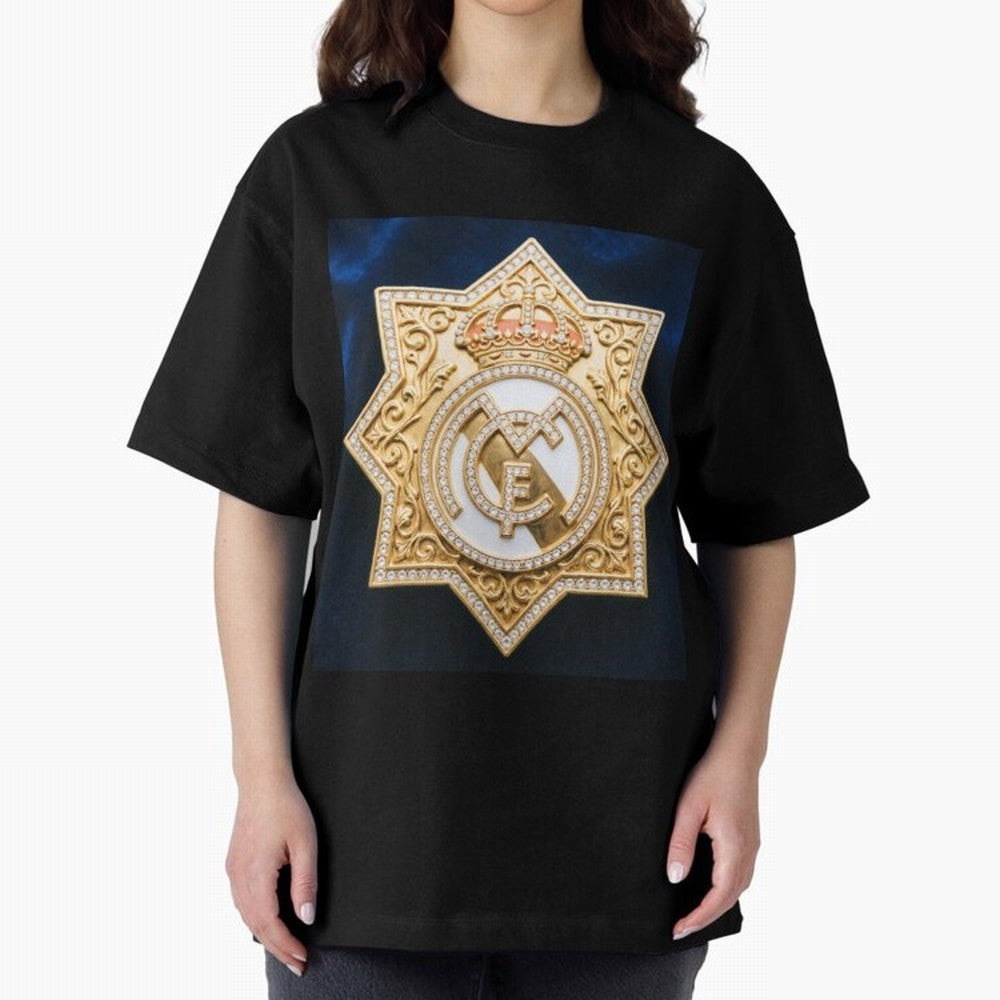 Escudo del Realma Oversized T-Shirt Join the Countdown to Match Day Hype around FIFA World Cup 2026 Group Stage, CR7 and Messi, England and Germany, Soccer Culture, Superstar Moments, National Team Dreams and Competitive Fire; Ideal for Football