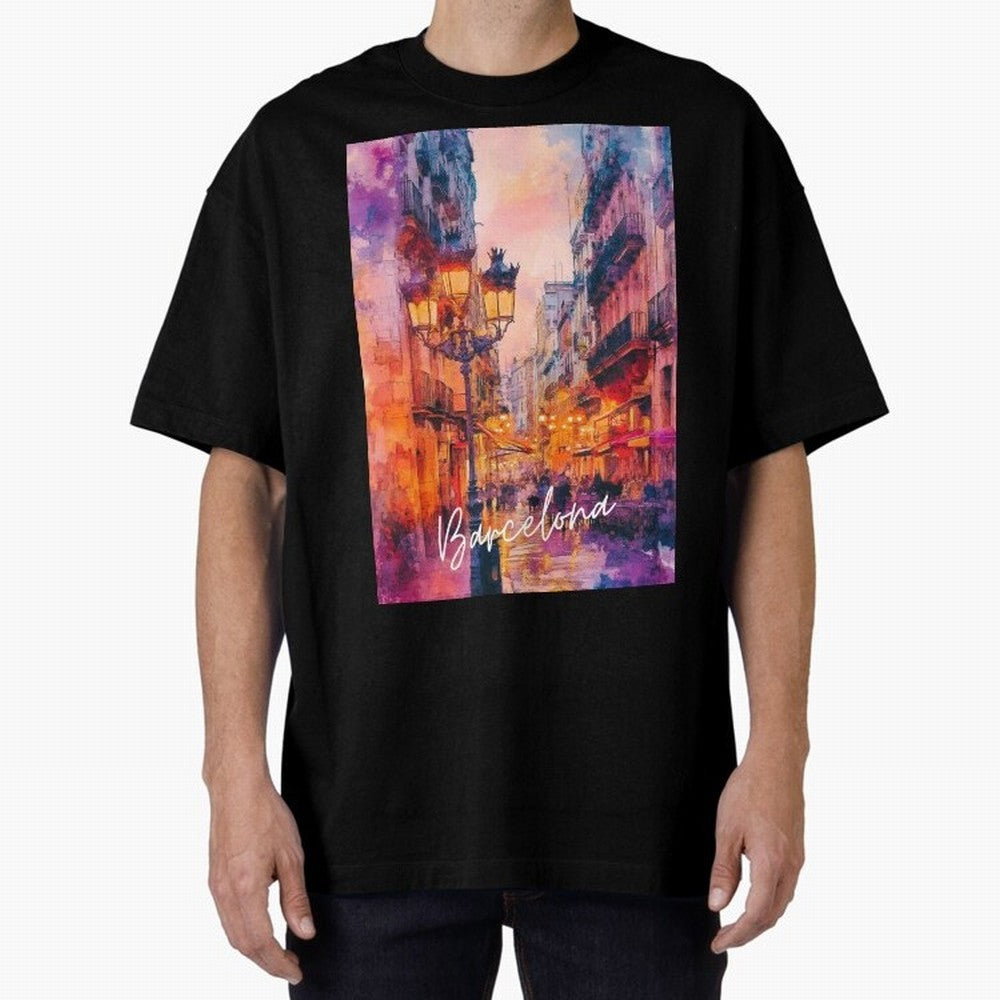 Barcelona Oversized T-Shirt Live the Energy of Match Day Hype around FIFA World Cup 2026 Group Stage, Messi and Cristiano Ronaldo, Argentina, France and Brazil, Fan Favorite Moments, National Team Passion, Big Match Drama and Soccer History; Made