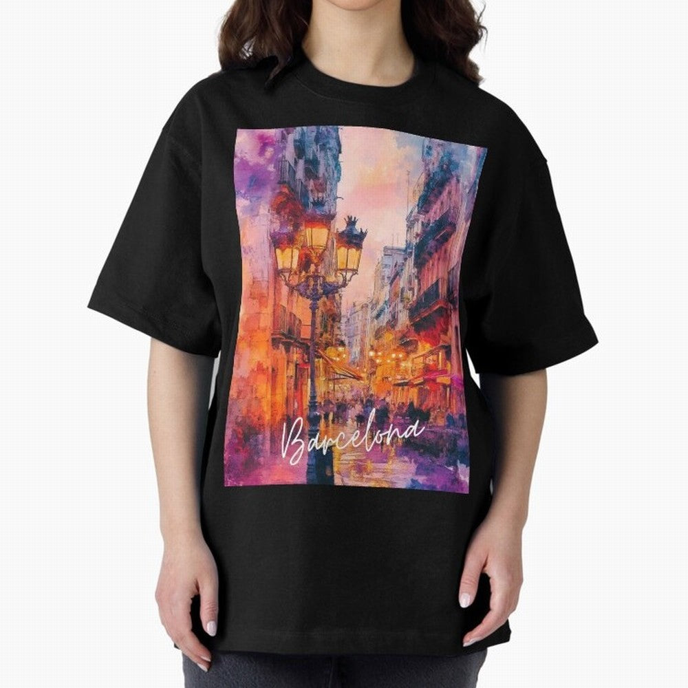 Barcelona Oversized T-Shirt Live the Energy of Match Day Hype around FIFA World Cup 2026 Group Stage, Messi and Cristiano Ronaldo, Argentina, France and Brazil, Fan Favorite Moments, National Team Passion, Big Match Drama and Soccer History; Made