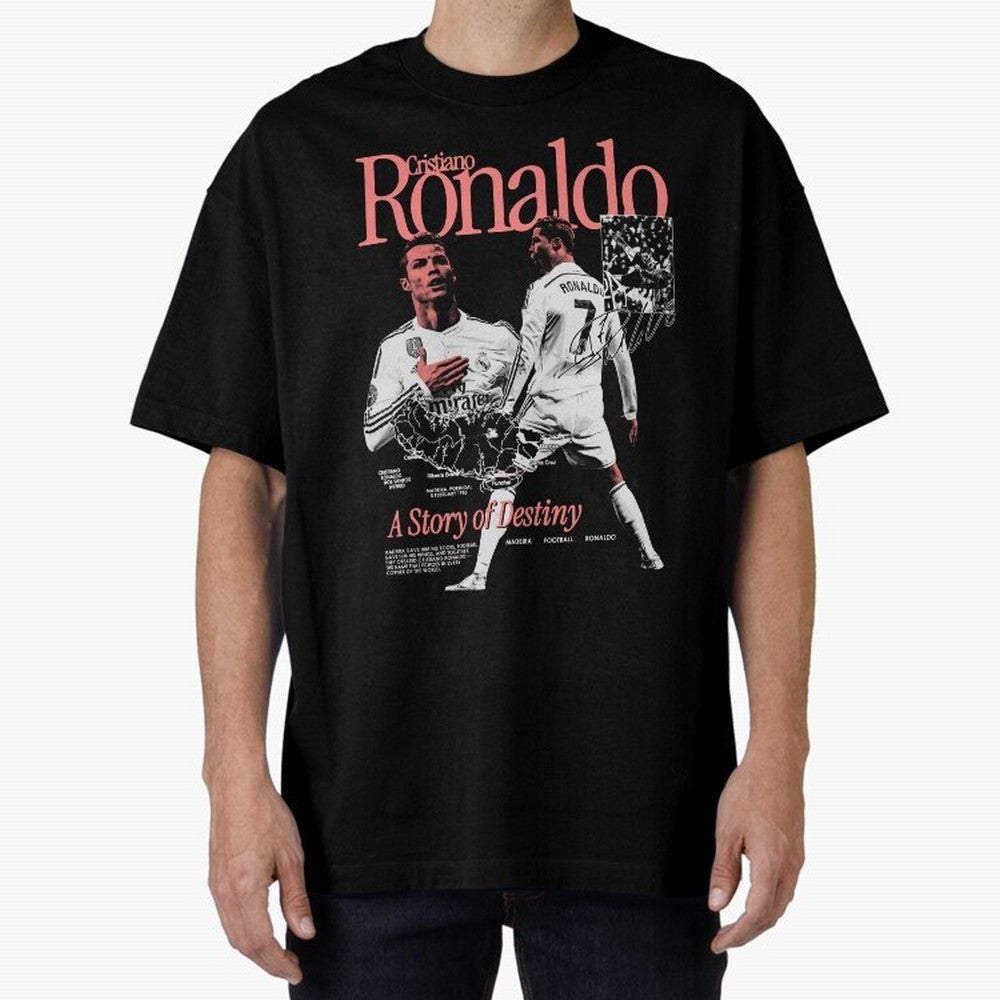 CR7 Cristiano Oversized T-Shirt Live for the Drama of Global Football Passion for FIFA World Cup 2026, Made for Neymar, Spain, Retro Football Energy, Iconic Rivalries, Trophy Chase Drama and Stadium Atmosphere; Great for Supporters Who Love