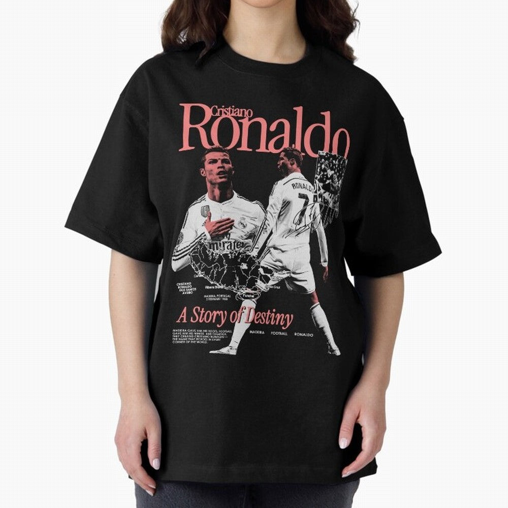 CR7 Cristiano Oversized T-Shirt Live for the Drama of Global Football Passion for FIFA World Cup 2026, Made for Neymar, Spain, Retro Football Energy, Iconic Rivalries, Trophy Chase Drama and Stadium Atmosphere; Great for Supporters Who Love