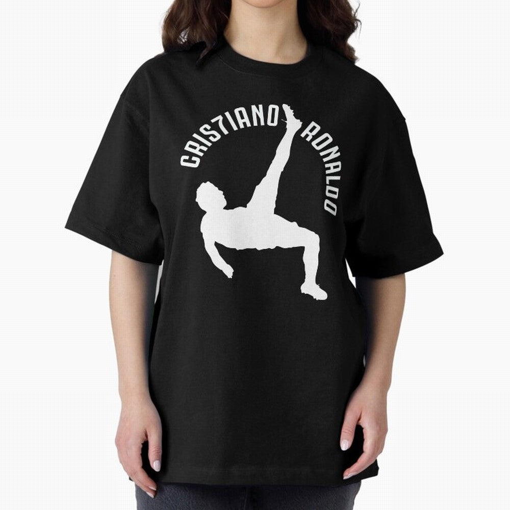 Cristiano Ronaldo - Bicycle Oversized T-Shirt Stand Out with Spirit from FIFA World Cup 2026 Group Stage for Fans of Mbappe and Neymar and Brazil, Bringing Tournament Hype, Historic Matchups, Family Viewing Parties and Global Sports Pride; Great