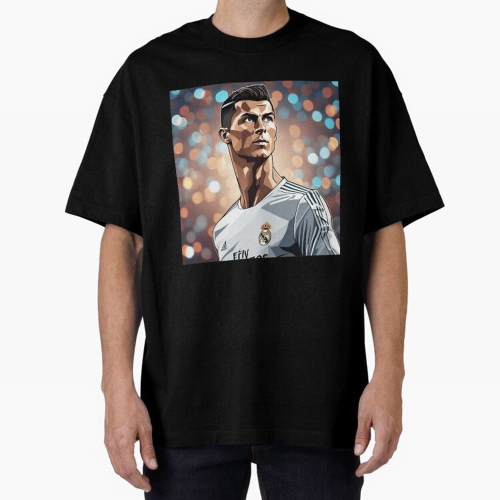 Ronaldo Cr7 Cristiano The Goat Artwork Futbol Soccer Oversized T-Shirt Turn Every Weekend Toward FIFA World Cup 2026 Group Stage Filled with CR7, Portugal, Spain and Germany Energy, Champion Mindset, Group Stage Buzz, Knockout Tension and