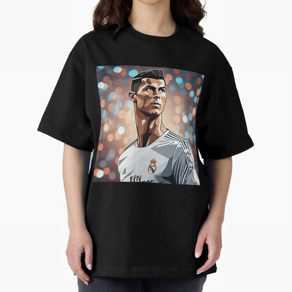 Ronaldo Cr7 Cristiano The Goat Artwork Futbol Soccer Oversized T-Shirt Turn Every Weekend Toward FIFA World Cup 2026 Group Stage Filled with CR7, Portugal, Spain and Germany Energy, Champion Mindset, Group Stage Buzz, Knockout Tension and