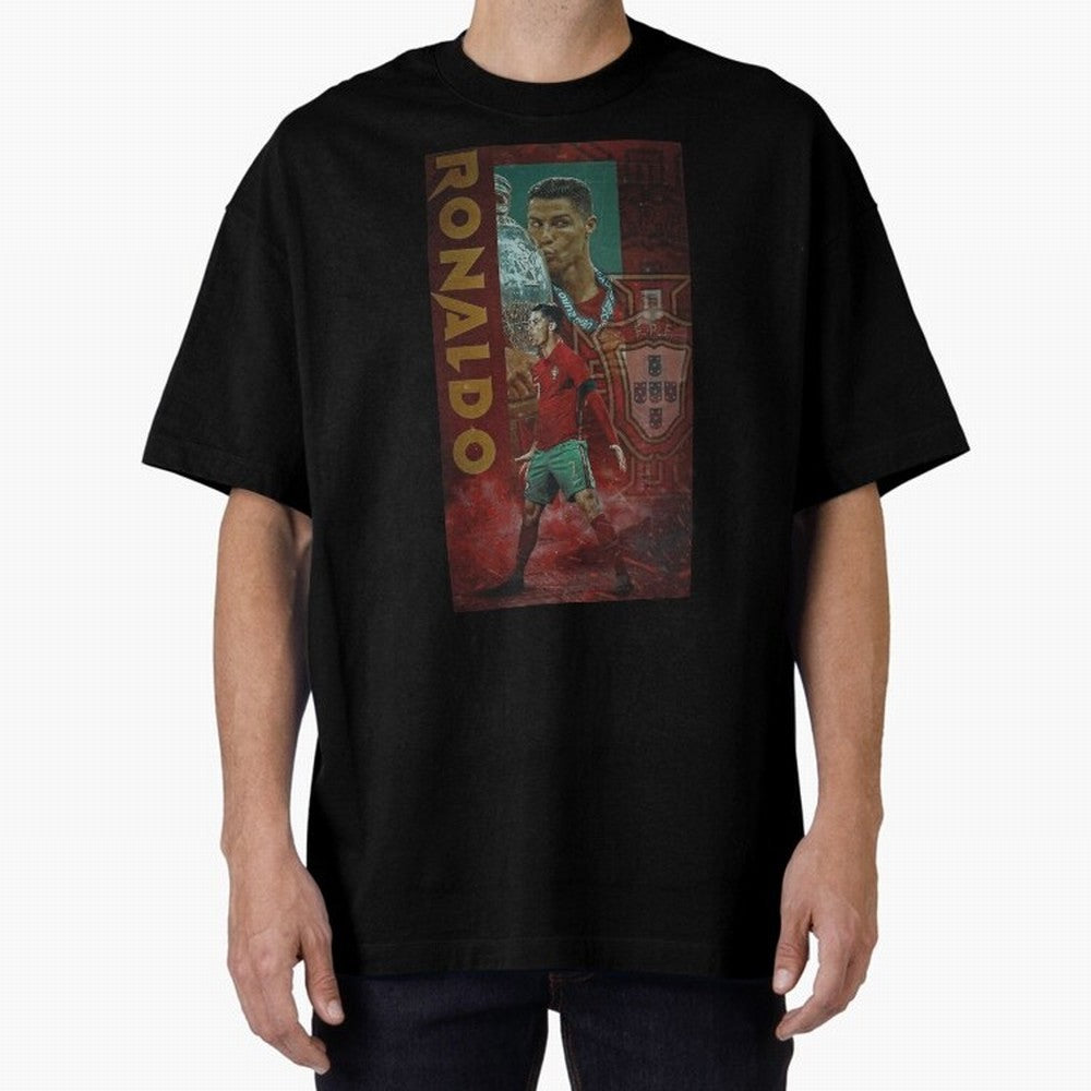 Cristiano Ronaldo Oversized T-Shirt Represent Football Lovers during the FIFA World Cup 2026 Group Stage Journey through CR7 Highlights, England Pride, Retro Football Energy, Iconic Rivalries, Trophy Chase Drama and Stadium Atmosphere; Great for