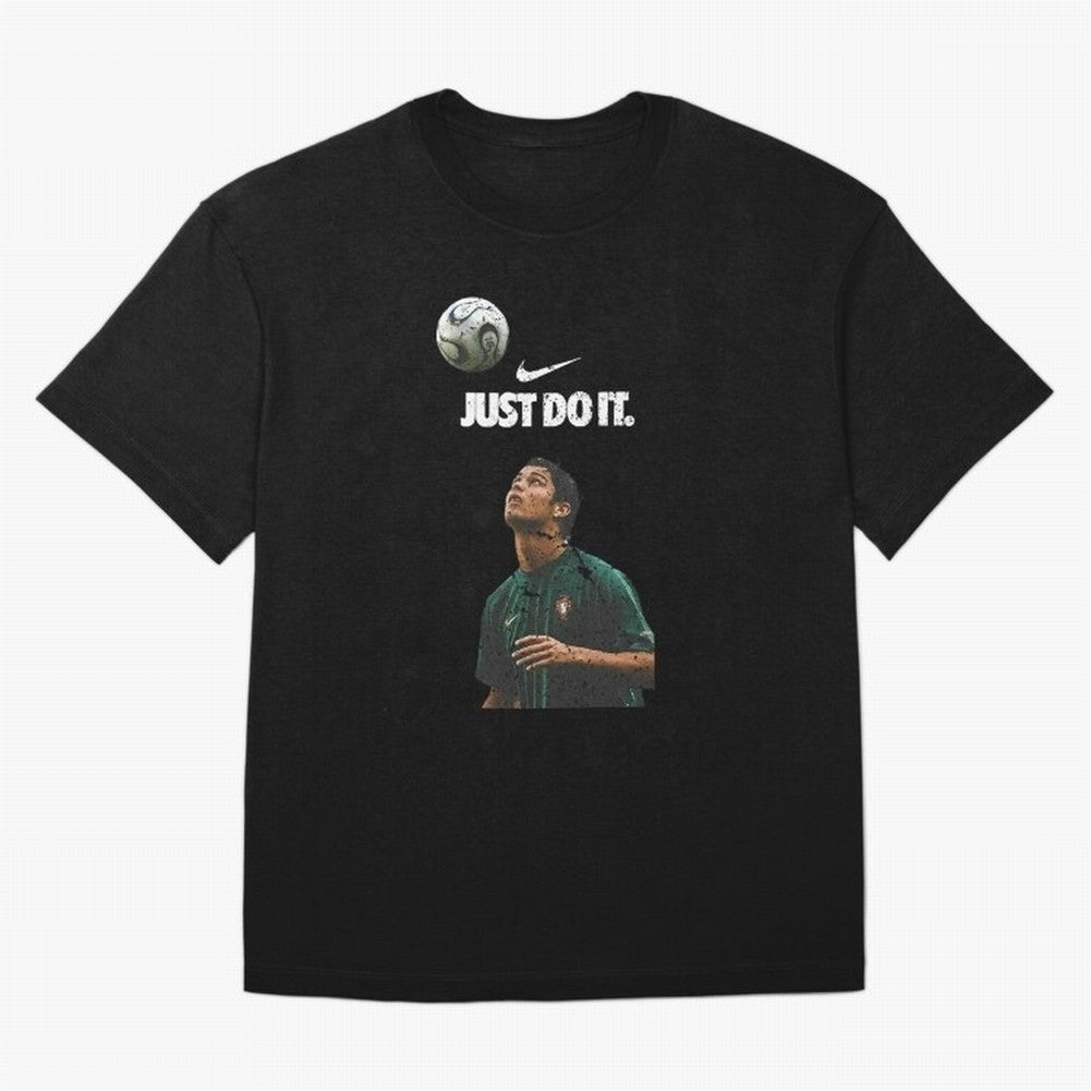 Cristiano Ronaldo Just Do It Oversized T-Shirt Get Ready for Global Football Passion for FIFA World Cup 2026 USA Canada Mexico, Filled with Cristiano Ronaldo, Spain and Netherlands, Sports Nostalgia, International Competition, Famous Players and