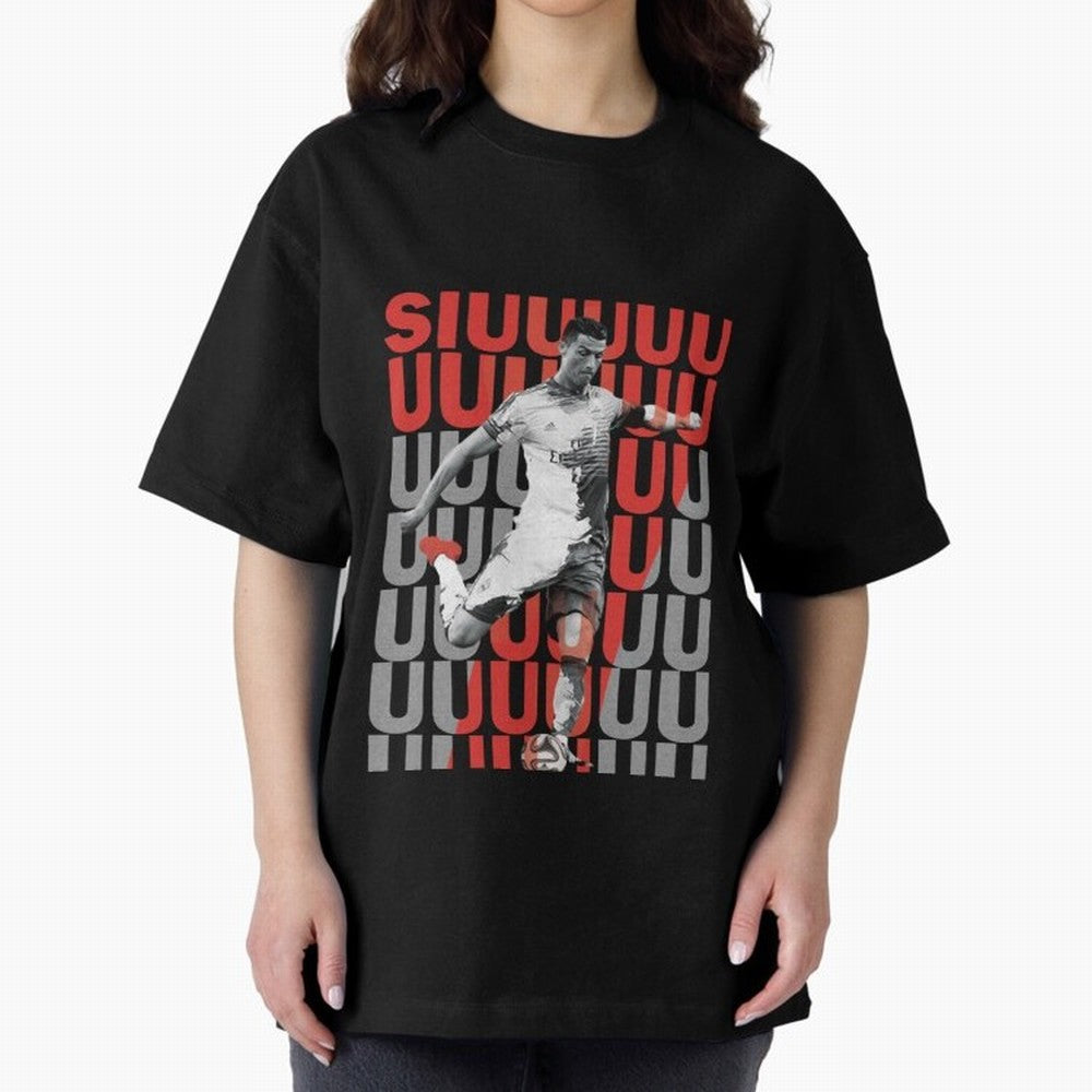 Siuuuuuu Cristiano Ronaldo Oversized T-Shirt Show Passion for the Stars of the FIFA World Cup 2026 Journey through Messi, CR7 and Mbappe Highlights, England Pride, Soccer Culture, Superstar Moments, National Team Dreams and Competitive Fire; Made