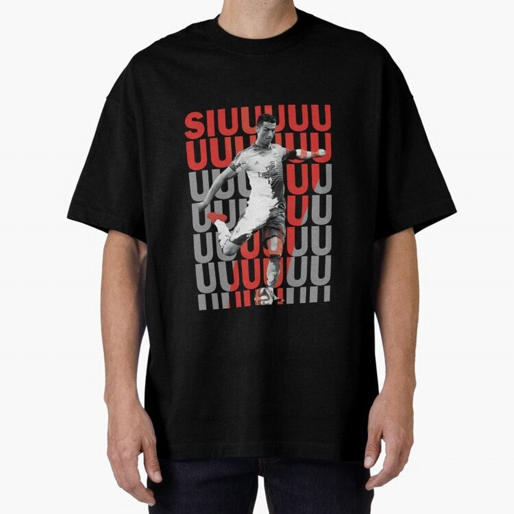 Siuuuuuu Cristiano Ronaldo Oversized T-Shirt Show Passion for the Stars of the FIFA World Cup 2026 Journey through Messi, CR7 and Mbappe Highlights, England Pride, Soccer Culture, Superstar Moments, National Team Dreams and Competitive Fire; Made