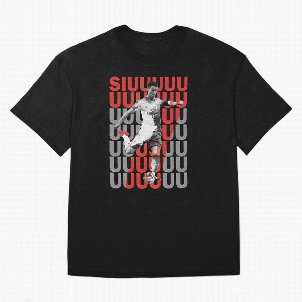 Siuuuuuu Cristiano Ronaldo Oversized T-Shirt Feel the Trophy Chase of FIFA World Cup 2026 for Fans of Messi and Argentina, France and Brazil, Bringing Sports Nostalgia, International Competition, Famous Players and Unforgettable Victories; Ideal