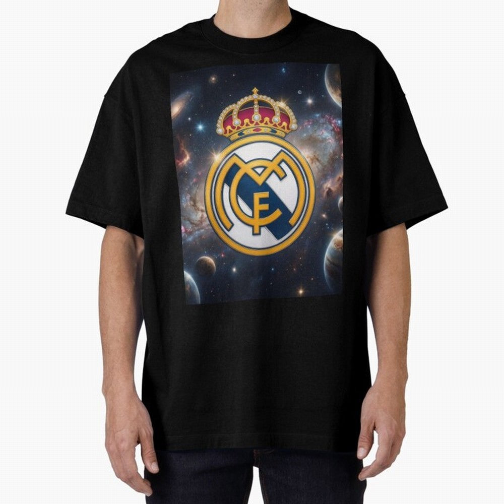 La Galaxia del Real Madrid Oversized T-Shirt Fuel Your Fan Pride for Global Football Passion for FIFA World Cup 2026, with Messi and Cristiano Ronaldo, England and Germany, Supporter Pride, Iconic Celebrations, Legendary Names and Global Match Day