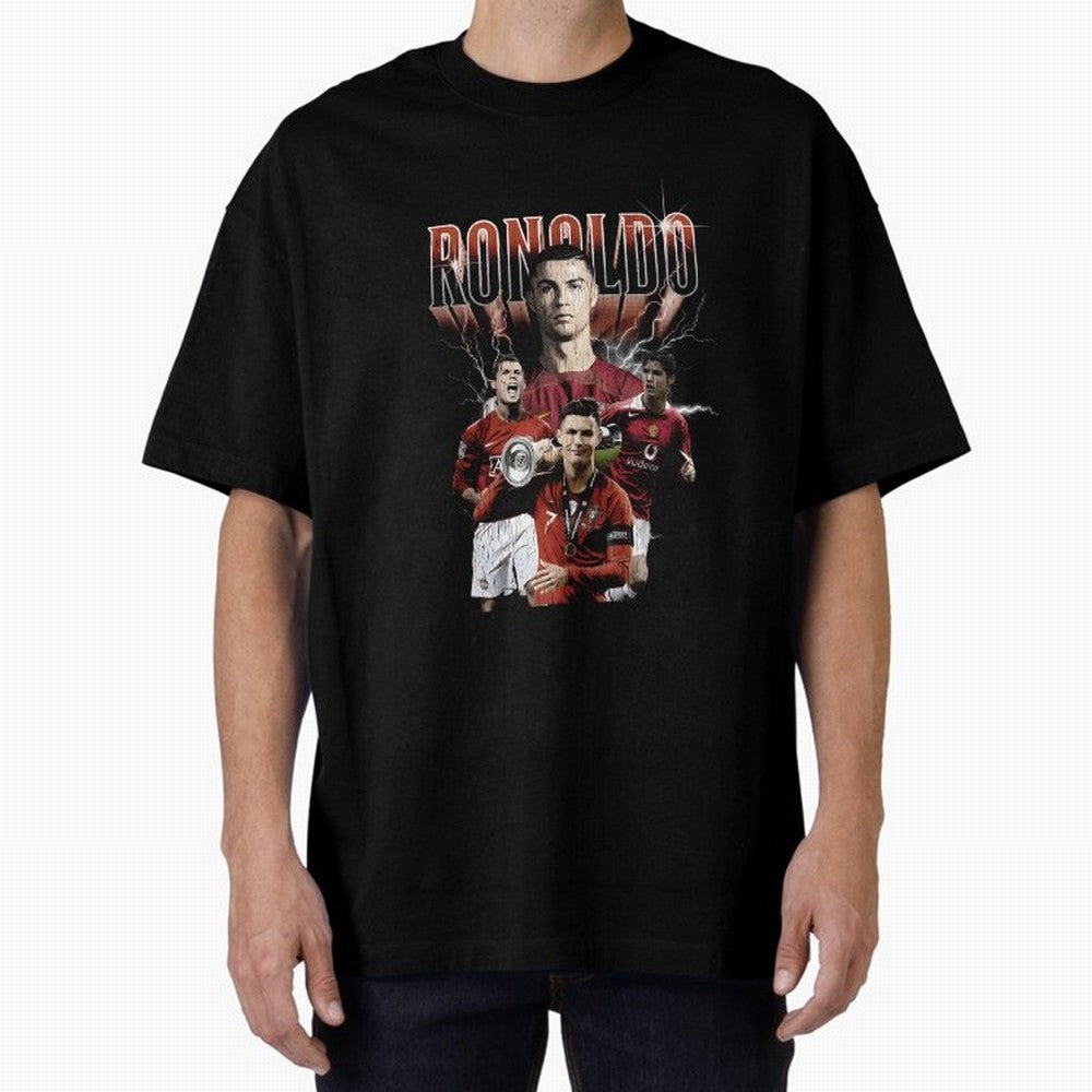 Cr7 footballer portuguese Oversized T-Shirt Elevate the FIFA World Cup 2026 USA Canada Mexico Journey through Cristiano Ronaldo Highlights, Brazil, Portugal and Argentina Pride, Vintage Soccer Flavor, Modern Football Stars, National Flags and Final