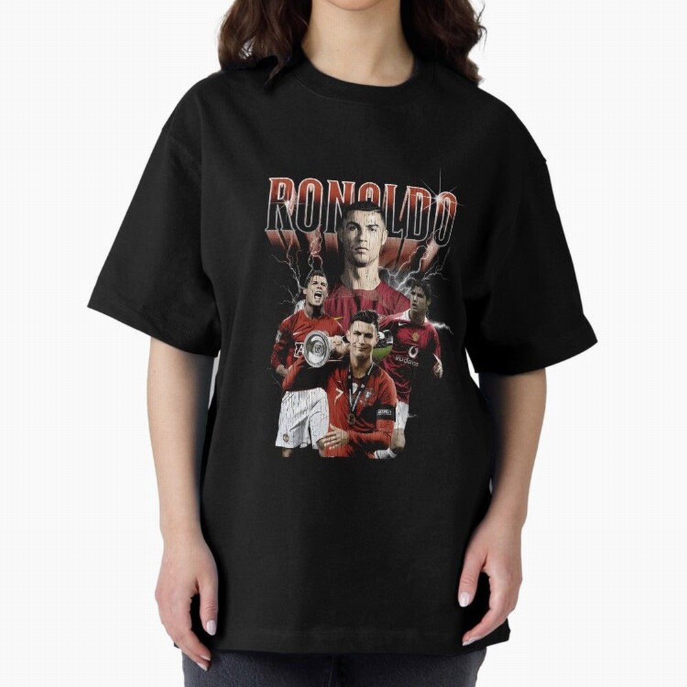 Cr7 footballer portuguese Oversized T-Shirt Elevate the FIFA World Cup 2026 USA Canada Mexico Journey through Cristiano Ronaldo Highlights, Brazil, Portugal and Argentina Pride, Vintage Soccer Flavor, Modern Football Stars, National Flags and Final