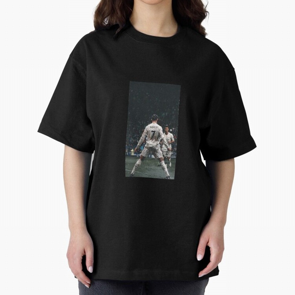 CR7 Oversized T-Shirt Join Global Football Passion for FIFA World Cup 2026 Group Stage, Driven by Haaland and Mbappe, Argentina, France and Brazil, Tournament Hype, Historic Matchups, Family Viewing Parties and Global Sports Pride; Ideal for Fans