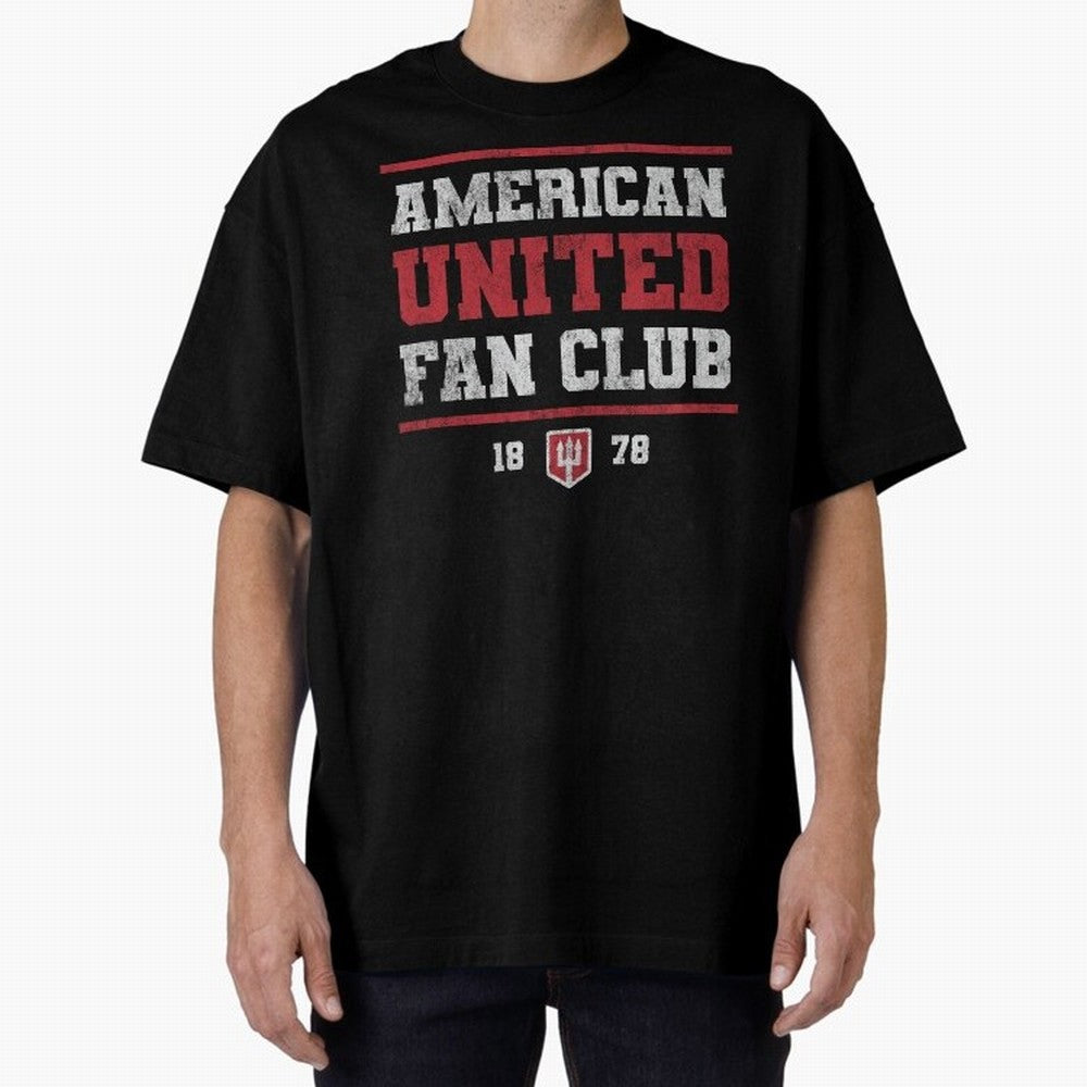 American United Fan Club Oversized T-Shirt Keep Football History Alive during FIFA World Cup 2026 USA Canada Mexico Celebrating CR7, Brazil, Portugal and Argentina Energy, Championship Spirit, Famous Goals, Roaring Crowds and International Football