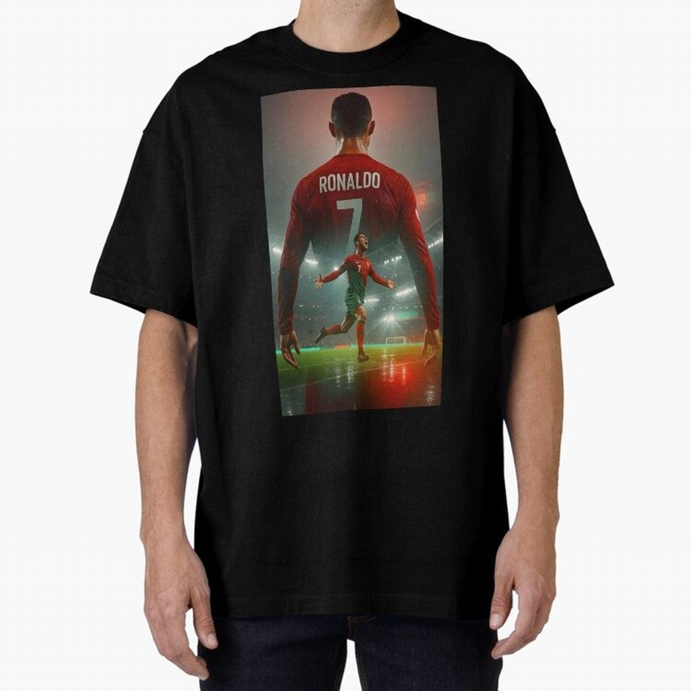 Christiano Ronaldo Oversized T-Shirt Relive the Noise and Pride of FIFA World Cup 2026 Driven by Messi, CR7 and Mbappe, Germany Energy, Classic Soccer Heritage, Championship Pressure, Fan Loyalty and International Pride; Great for Supporters Who