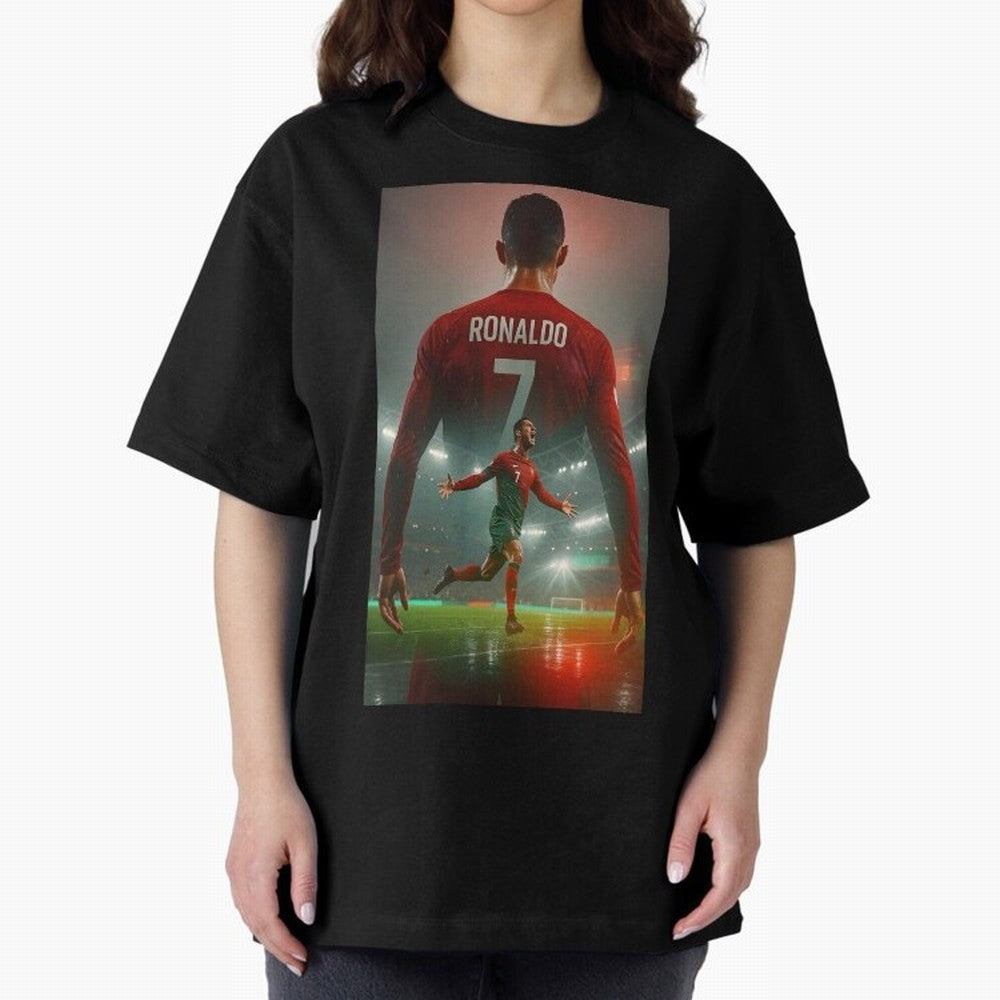Christiano Ronaldo Oversized T-Shirt Relive the Noise and Pride of FIFA World Cup 2026 Driven by Messi, CR7 and Mbappe, Germany Energy, Classic Soccer Heritage, Championship Pressure, Fan Loyalty and International Pride; Great for Supporters Who
