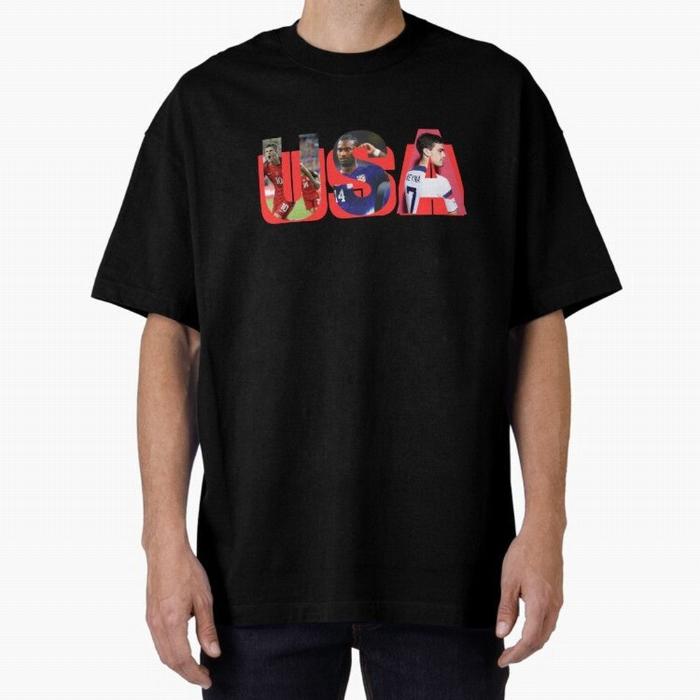 USA Soccer Cristian Pulisic, Haji Wright, Gio Reyna Oversized T-Shirt Represent the Passion of FIFA World Cup 2026 Spirit, Built around England, France and Netherlands, Mbappe and Neymar, Soccer Culture, Superstar Moments, National Team Dreams and