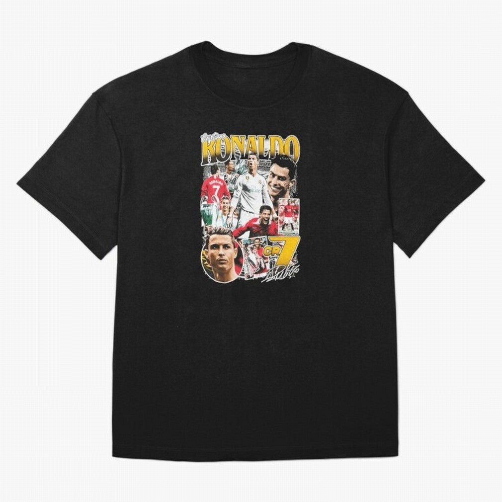 Cristiano Ronaldo Cr7 Collage Oversized T-Shirt Honor FIFA World Cup 2026 Spirit, with England, CR7, Stadium Memories, Football Loyalty, International Chants and Championship Tradition; Ideal for Fans Who Follow Messi, Cristiano Ronaldo, CR7,