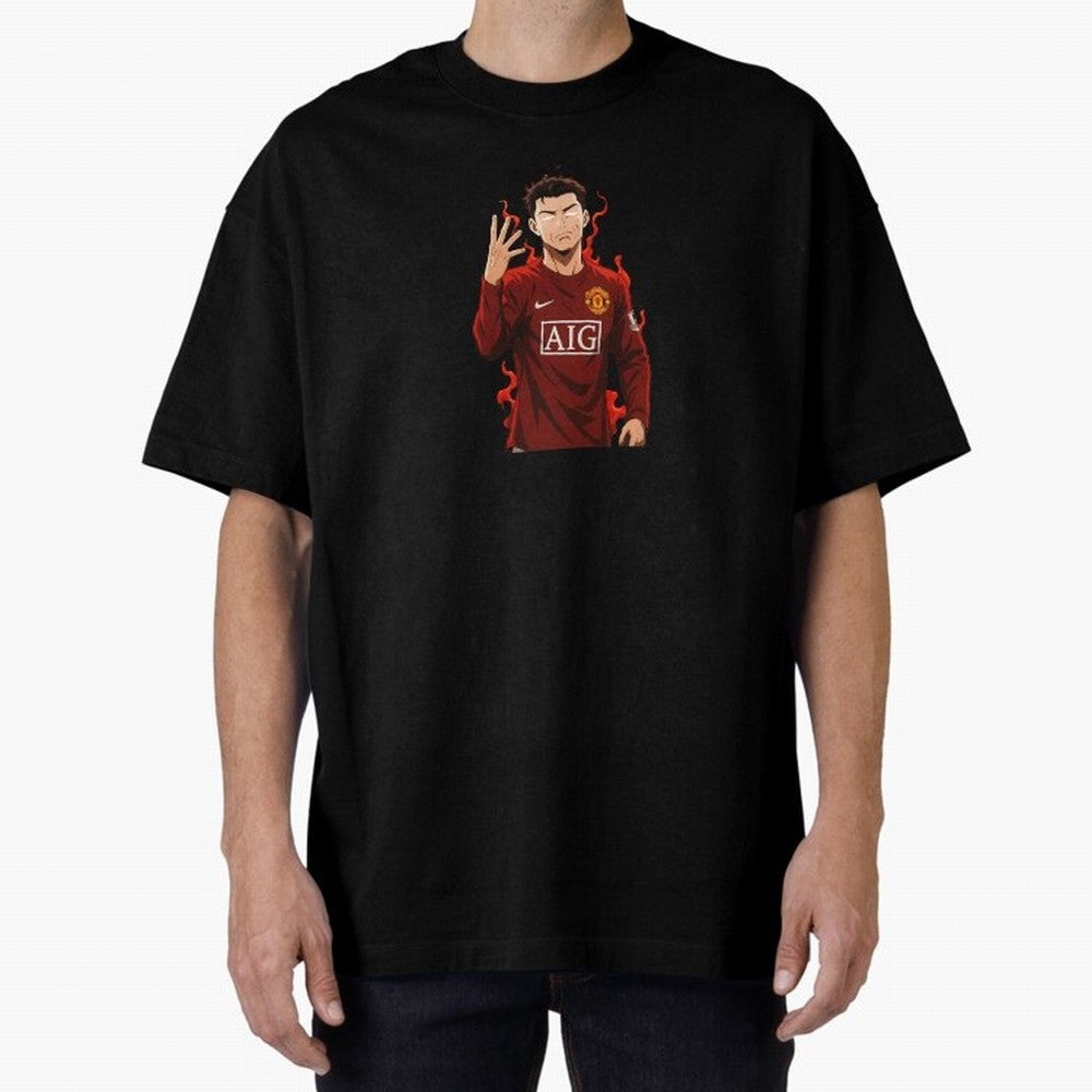 Cristiano Ronaldo Anime Art Blue Lock Inspired Football Legend Oversized T-Shirt Fuel the FIFA World Cup 2026 Journey through Messi, Neymar and Mbappe Highlights, Spain Pride, Game Day Rituals, Football Legends, Country Pride and the Road to the